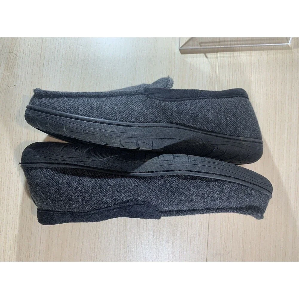 Wembley Memory Foam Slipper Shoe Mens XL 11-12 Black Indoor Outdoor Sole